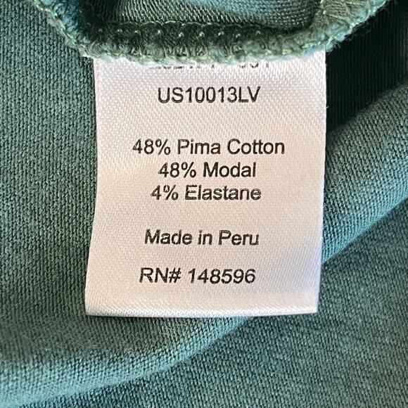 Universal Standard‎ Long Sleeve V Neck Shirt Deep Sea Green Medium READ DETAILS - Picture 9 of 11